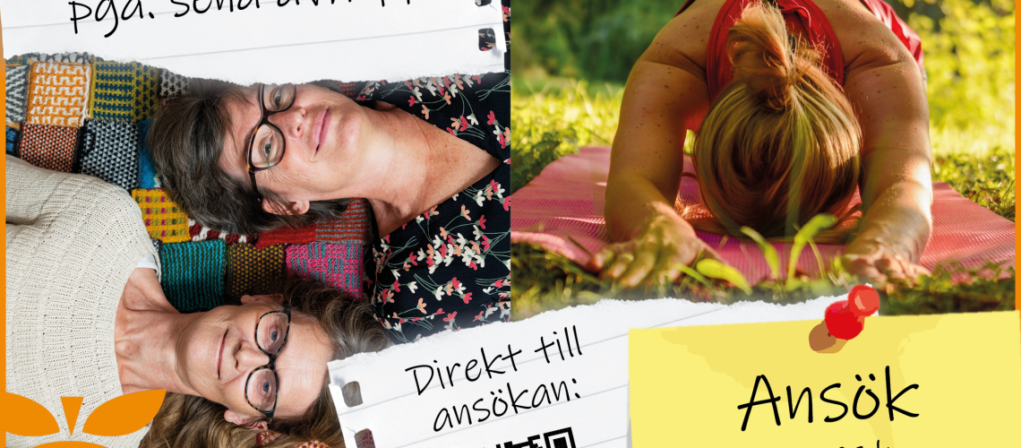 Ströplatser kvar till sommarkurserna stickning och yoga pga sena avhopp. Ansök senast 15 juni.
